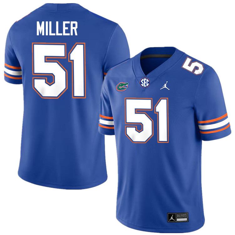 Ventrell Miller Florida Jersey,Florida Gators #51 Ventrell Miller Jersey Youth Uniforms-Royal